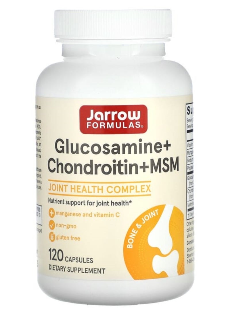 jarrow formulas Glucosamine+ Chondroitin+ MSM 120 Capsules 