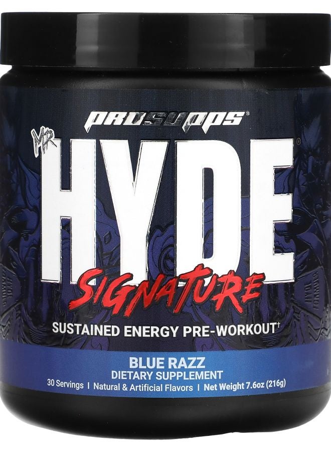 Mr. Hyde Signature Sustained Energy PreWorkout Blue Razz 7.6 oz (216 g)
