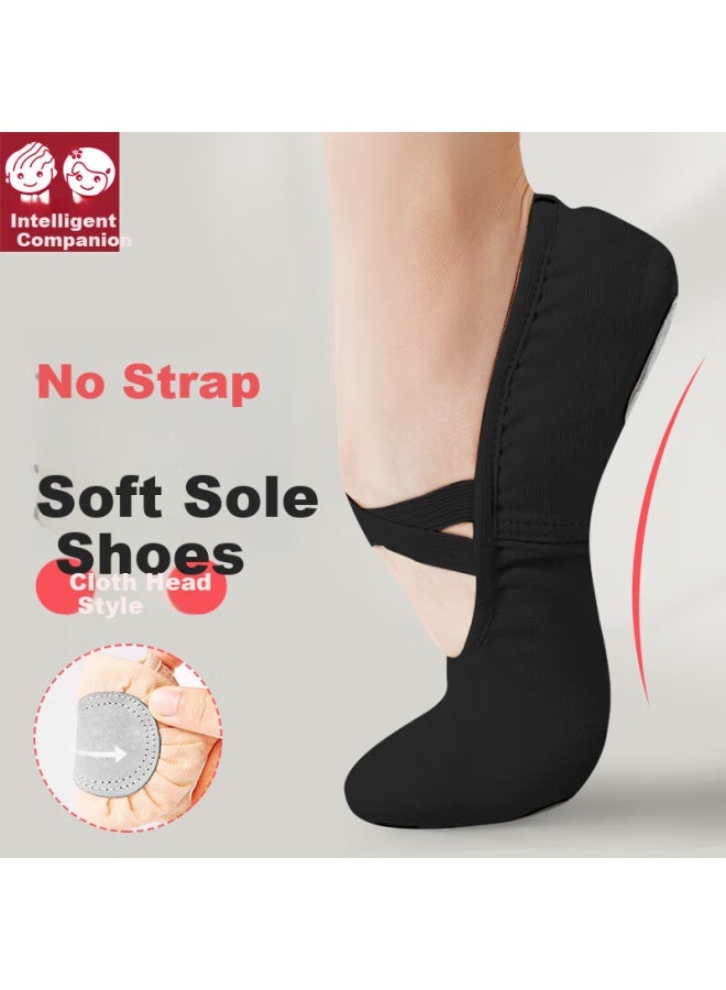 Smart Friends Zhiyouban Dance Shoes, Ballet Dance Practice Shoes, Black Adult Cat Paw Shoes, Boys And Girls Chinese Dance Performance Body-shaping Shoes For Me - Image 1