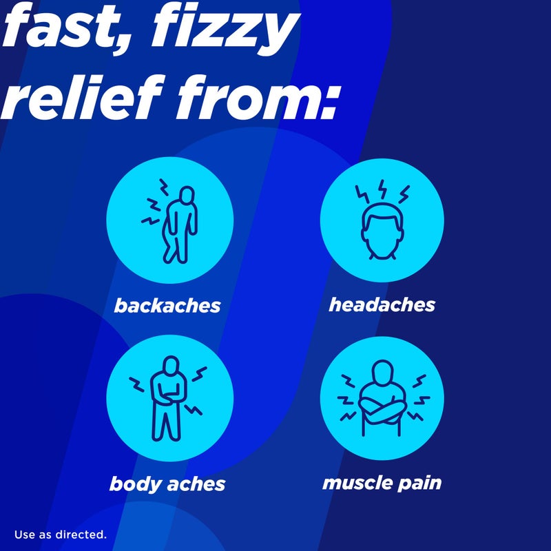Alka-Seltzer أقراص ألكا-سيلتزر الفوارة بنكهة الأصلية، تخفيف سريع من أعراض متعددة من الصداع وآلام الجسم، أقراص فوارة قابلة للذوبان، عبوة لتخفيف الألم، 116 حبة - Image 3