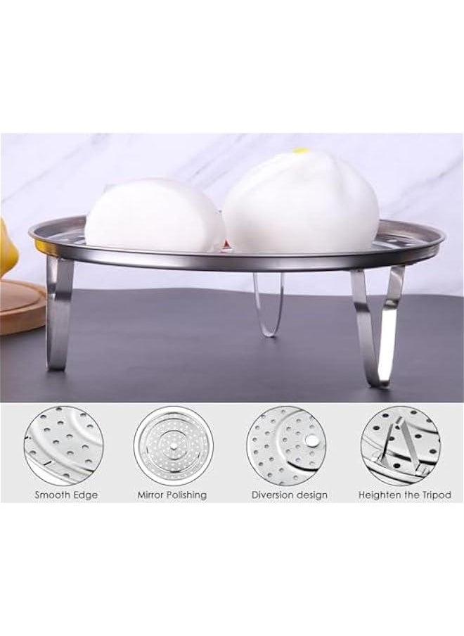 Generic Steamer Rack 8.5 Inch Stainless Steel Steaming Rack Steam Tray with Removable Legs for Steamer Cookware Instant Pressure Cooker Multi-functional Steamer Basket  - Image 4