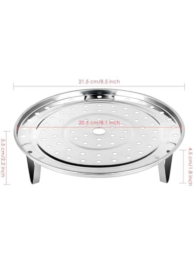 Generic Steamer Rack 8.5 Inch Stainless Steel Steaming Rack Steam Tray with Removable Legs for Steamer Cookware Instant Pressure Cooker Multi-functional Steamer Basket  - Image 2