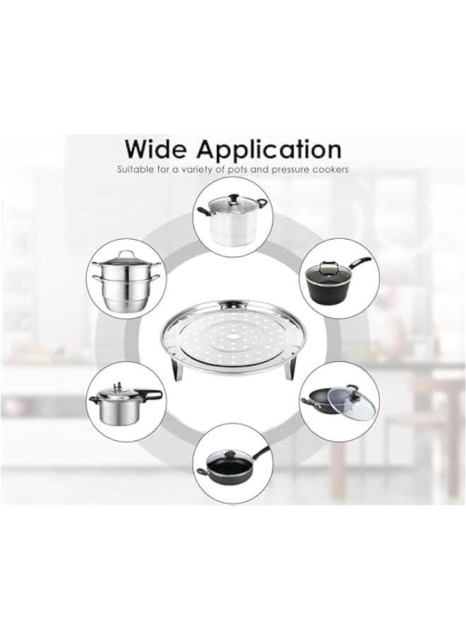 Generic Steamer Rack 8.5 Inch Stainless Steel Steaming Rack Steam Tray with Removable Legs for Steamer Cookware Instant Pressure Cooker Multi-functional Steamer Basket  - Image 5
