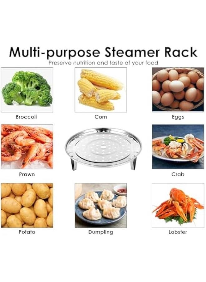 Generic - Steamer Rack 8.5 Inch Stainless Steel Steaming Rack Steam Tray with Removable Legs for Steamer Cookware Instant Pressure Cooker Multi-functional Steamer Basket - Image 1
