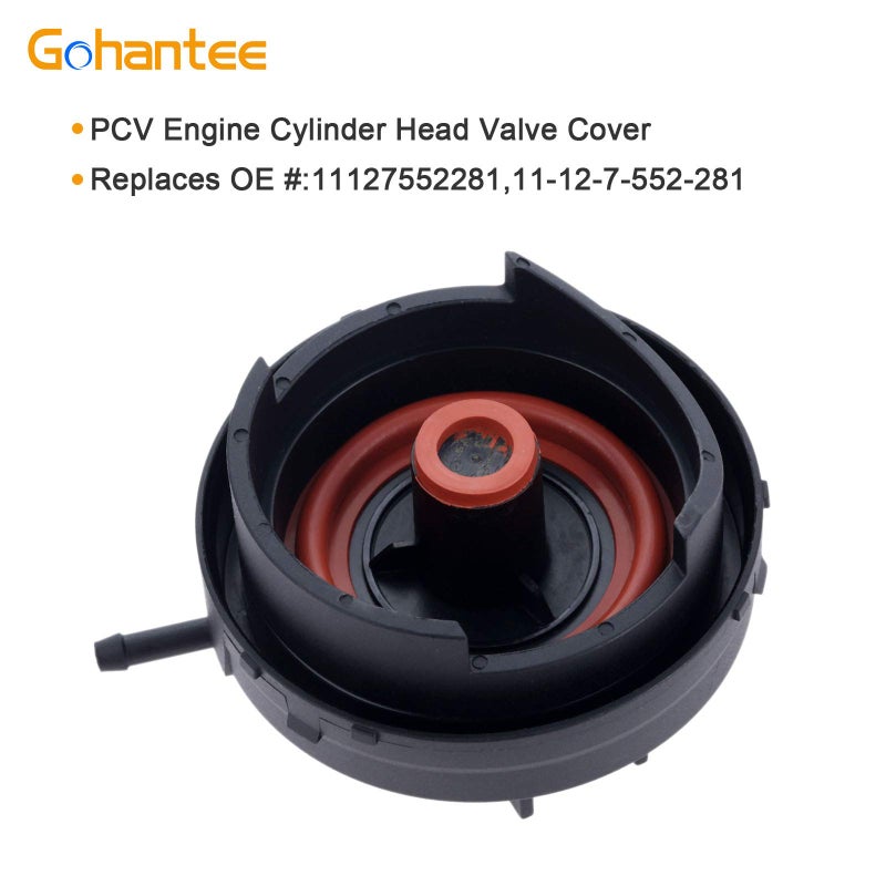gohantee غطاء صمام رأس أسطوانة محرك PCV - متوافق مع BMW 128i، 328i، 528i، X3، X5، Z4 N20، N26، N51، N52 من 2007-2013 - Image 3