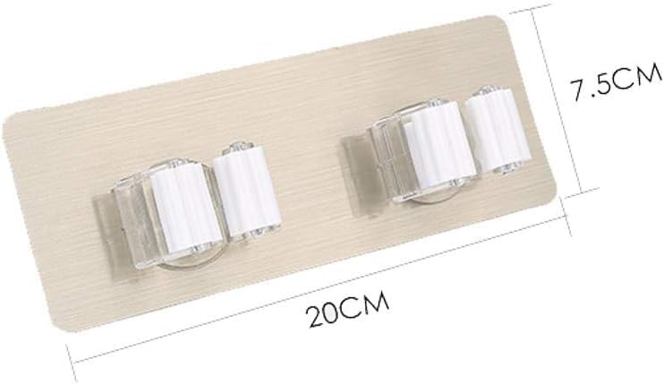 Home Cube 2 Pc SelfAdhesive Mop and Broom Holder Sweeper Gripper Hanger Umbrella Hanger Wall Mounted Mop Organizer for Bathroom Kitchen No Drilling Required - Image 5