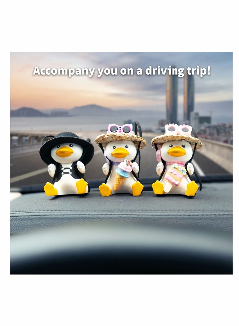 Excefore Cute Swing Duck Car Pendant Interior Rearview Mirrors Charms Ornament Room Decor for Home Indoor - Image 4