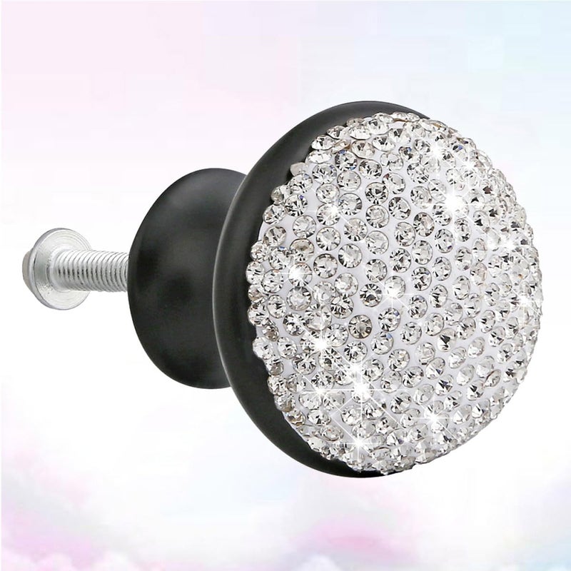 White Aluminum Alloy Cabinet Knob Rhinestone Mushroom Drawer Pull Handle For Furniture Doors - Image 4
