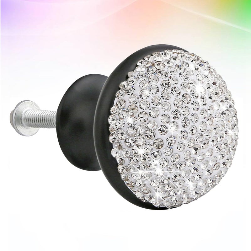White Aluminum Alloy Cabinet Knob Rhinestone Mushroom Drawer Pull Handle For Furniture Doors - Image 3