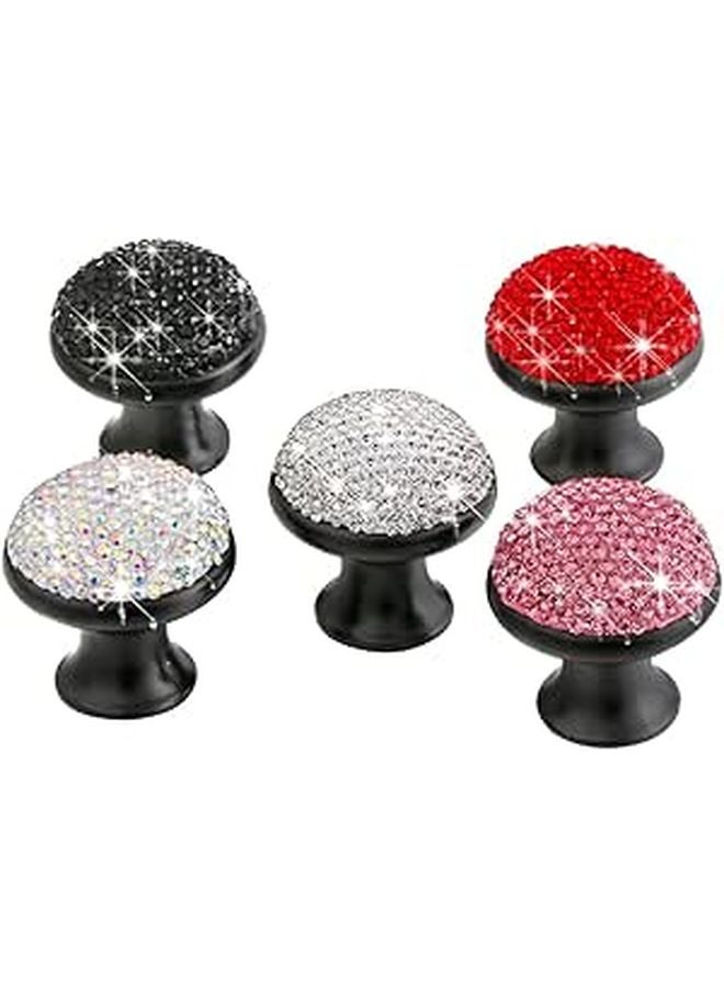 White Aluminum Alloy Cabinet Knob Rhinestone Mushroom Drawer Pull Handle For Furniture Doors - Image 1