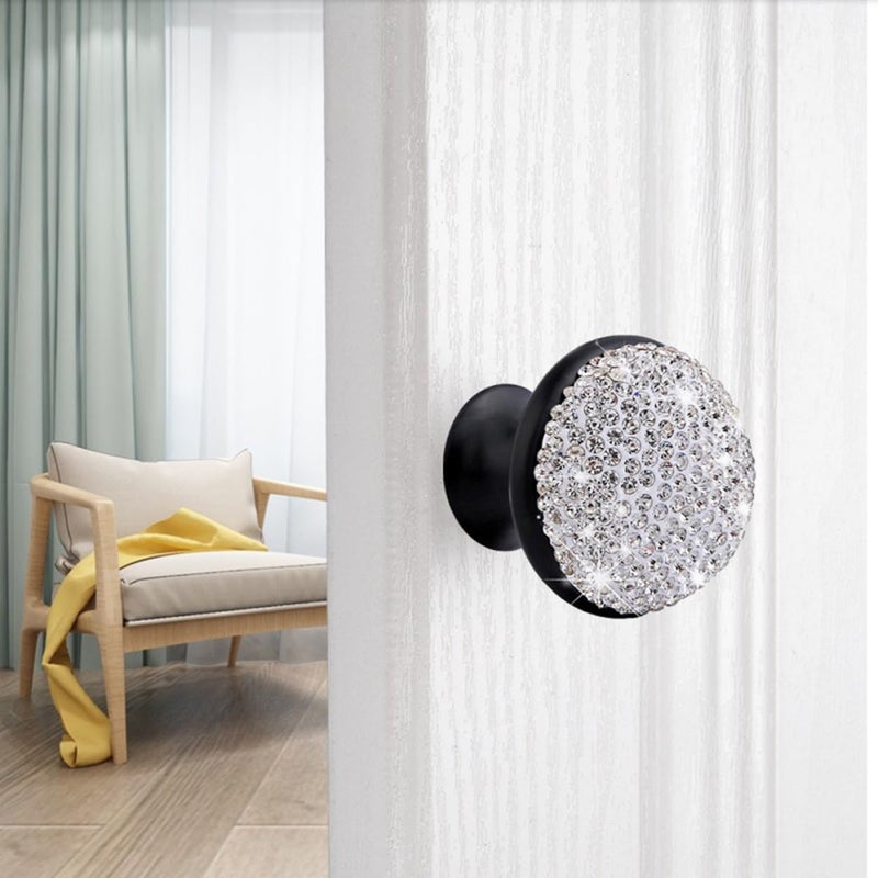 White Aluminum Alloy Cabinet Knob Rhinestone Mushroom Drawer Pull Handle For Furniture Doors - Image 5