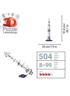 Ravensburger Ravensburger NASA Apollo Saturn V Rocket 3D Jigsaw Puzzle (440 Pieces)  - Image 4