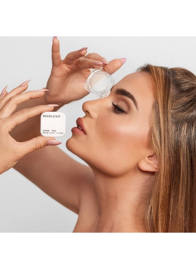 MADLUVV Clean Girl Brow Slick Clear Eyebrow Styling Gel For A Natural Looking Polished Finish With A Strong Hold Vegan And Cruelty Free (Large)  - Image 3