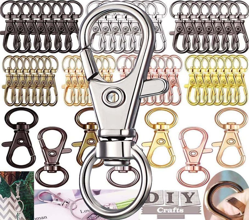 DIY Crafts 5 Pcs, Antique Silver, Stainless-Steel Swivel Clips Lobster Clasp Snap Hooks Trigger Bag Ring Keychain For D (5 Pcs, Antique Silver) - Image 4
