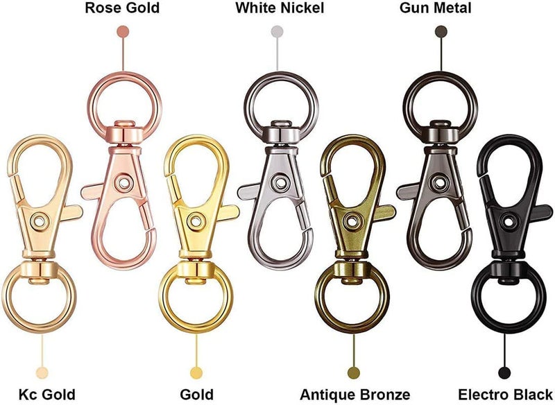 DIY Crafts 5 Pcs, Antique Silver, Stainless-Steel Swivel Clips Lobster Clasp Snap Hooks Trigger Bag Ring Keychain For D (5 Pcs, Antique Silver) - Image 3