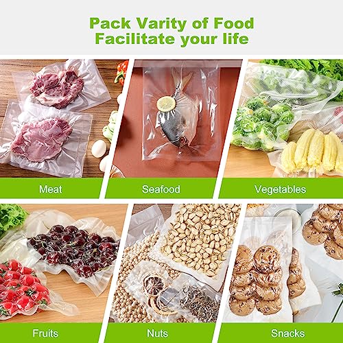 Bonsenkitchen Vacuum Sealer Bags, 8" x 50' Rolls 2 pack for Food Storage Saver, Bpa Free, Heavy Duty, Commercial Grade Textured Food Roll, Customized Size Bag for Sous Vide Cooking,VB3209 - Image 5