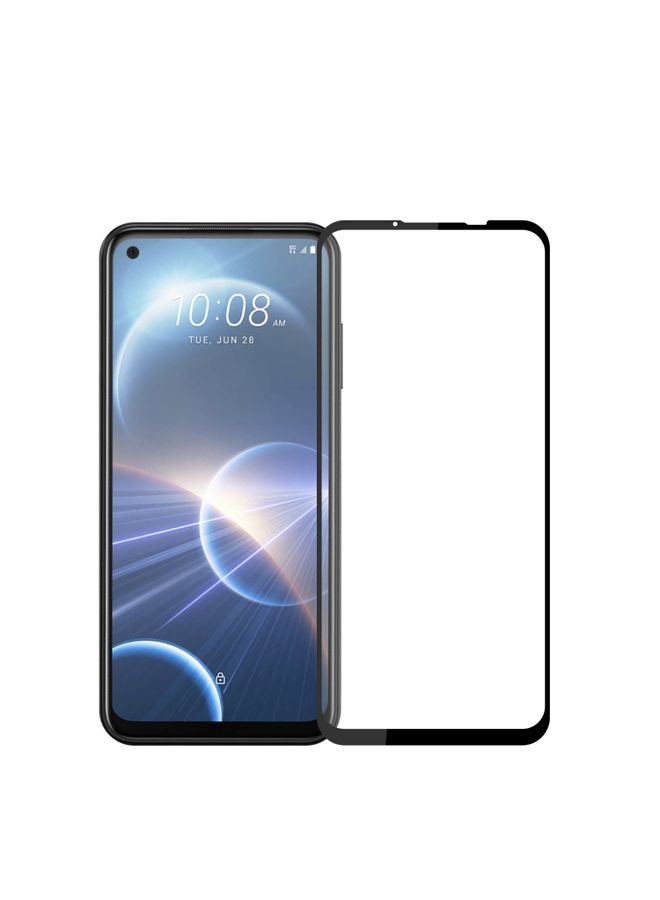 Screen Protector For HTC Desire 22 Pro PINWUYO 9H 2.5D Full Screen Tempered Glass Film(Black)