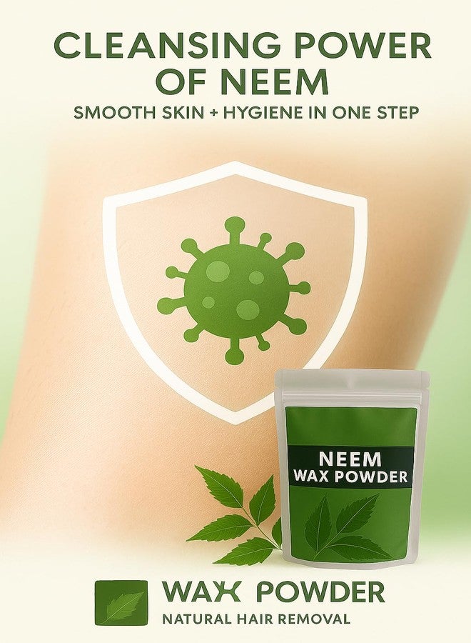 Oeleky Wax Powder for Women | Herbal Hair Removal Powder for Face, Upper Lips & Chin | Gentle Face Wax for Women & Men | Safe, Natural, Easy-to-Use Waxing Powder (Neem Wax, Pack of 1) - Image 5