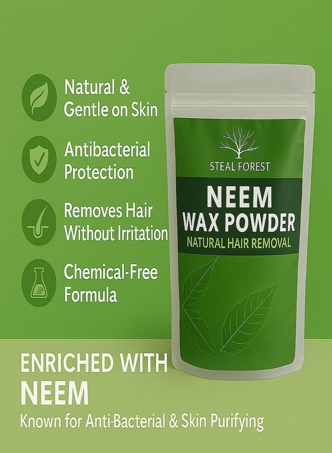 Oeleky Wax Powder for Women | Herbal Hair Removal Powder for Face, Upper Lips & Chin | Gentle Face Wax for Women & Men | Safe, Natural, Easy-to-Use Waxing Powder (Neem Wax, Pack of 1) - Image 3