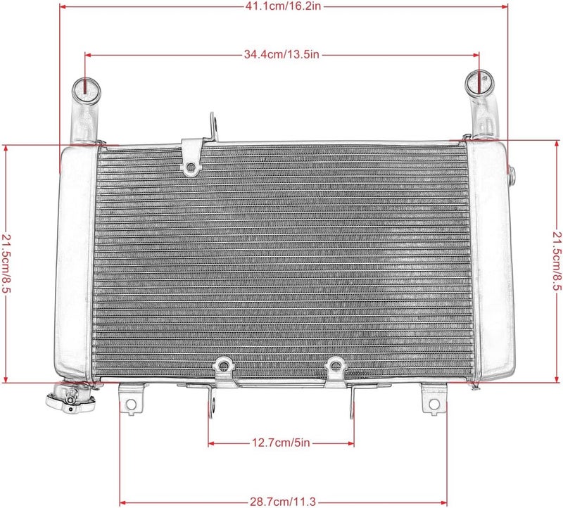 DEMULAX Motorcycle Aluminium Radiator Cooler - Image 2