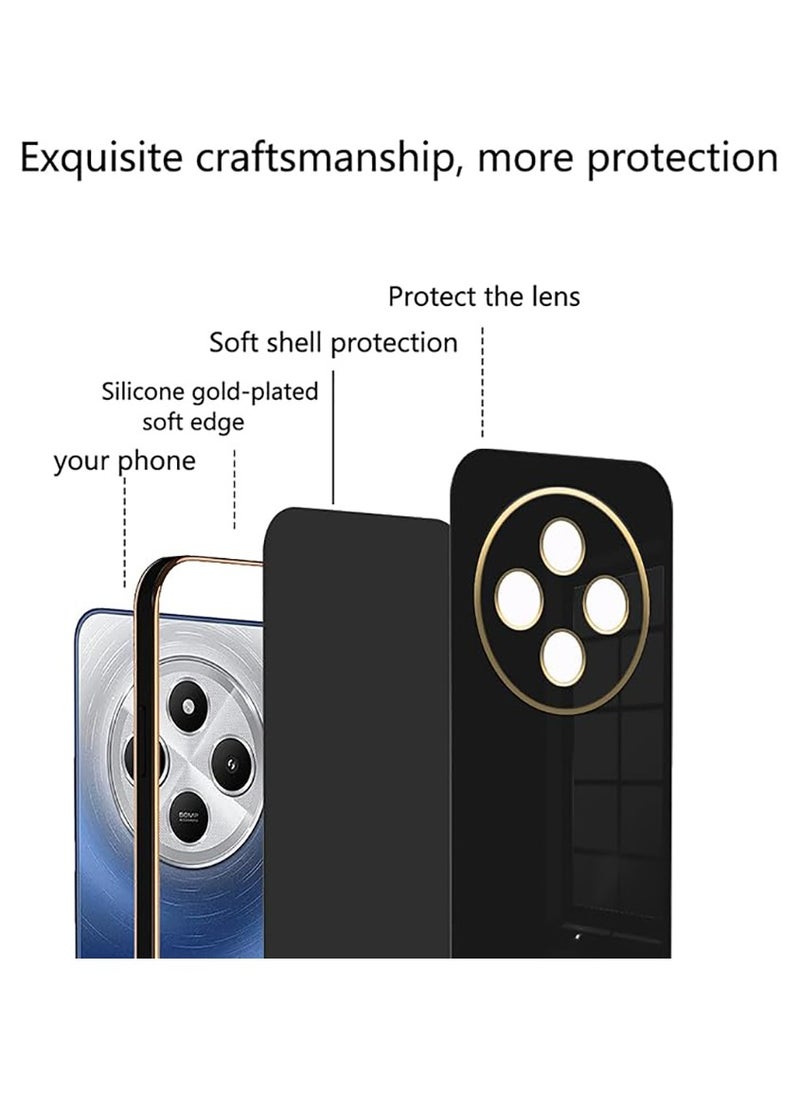Case Silicone for Redmi 14C , Xiaomi Redmi 14C Phone Case Shockproof Thin and Soft Cover (Black)