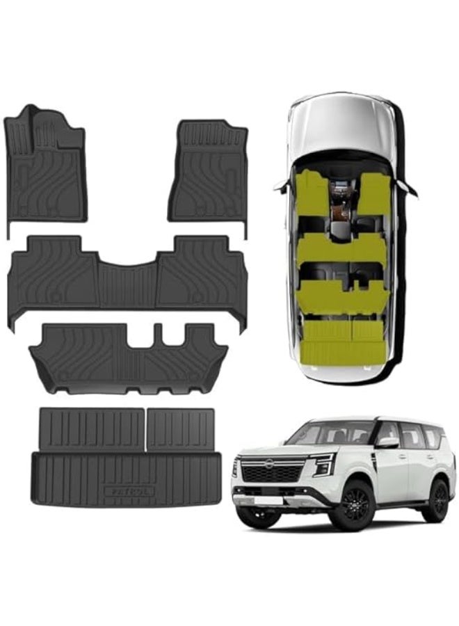 TPE Floor Mat Compatible with Patrol Y63 2025-2026 All Weather Waterproof Floor Mat TPE Trunk Mat - Image 1