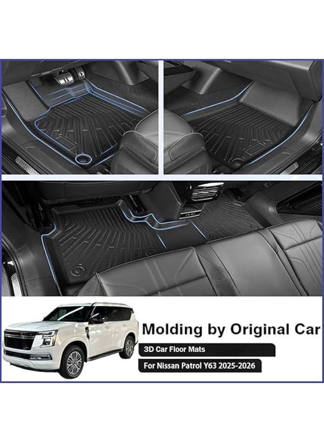 TPE Floor Mat Compatible with Patrol Y63 2025-2026 All Weather Waterproof Floor Mat TPE Trunk Mat - Image 2