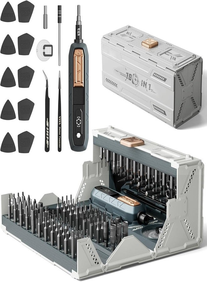 INICIO 180 in 1 Precision Screwdriver Set With 144 CR-V Bits 14 Sockets 4 S2 Bits, Professional Magnetic Tool Kit For Repair & Maintenance Electronics Smartphones iPhone MacBook Laptop Console etc - Image 1
