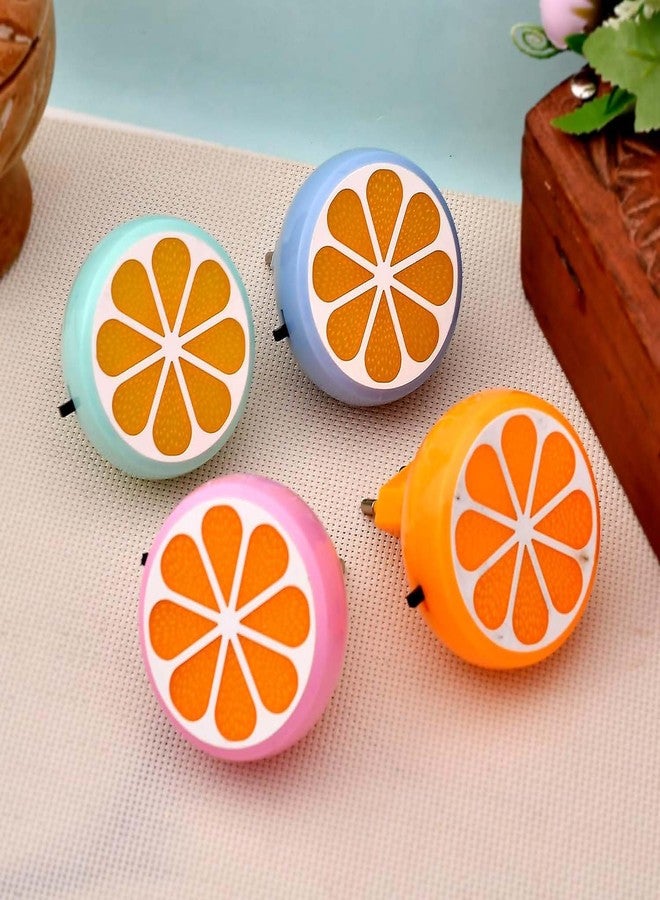 ascension LED Orange Slice Night Lamp with Switch, Plug-in Wall Night Light, Warm Soft Glow Decorative Light for Bedroom, Hallway, Kids Room Kids Birthday Party Return Gifts Item (Random Color) - Image 4