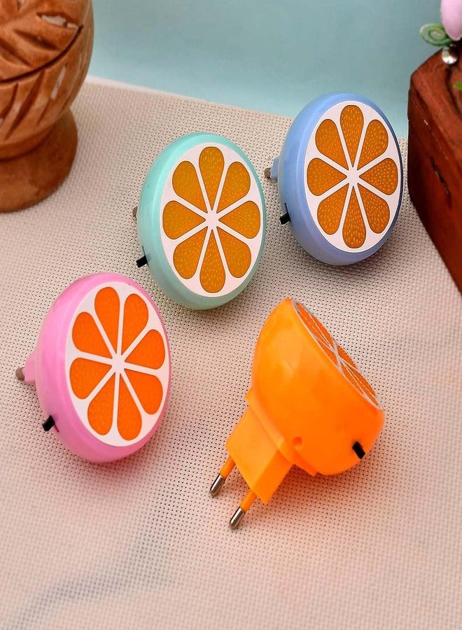 ascension LED Orange Slice Night Lamp with Switch, Plug-in Wall Night Light, Warm Soft Glow Decorative Light for Bedroom, Hallway, Kids Room Kids Birthday Party Return Gifts Item (Random Color) - Image 3