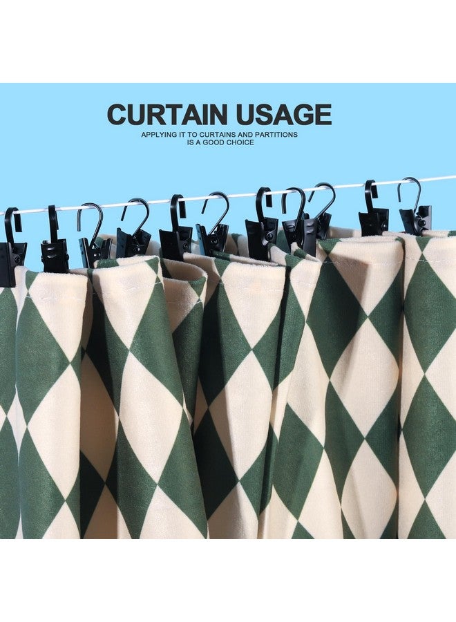 Teenitor Teenitor 25 Pcs Small Curtain Hooks for Drapes, Curtain Clips for Hanging Hooks for Drapes Bows Hat, Curtain Rod Hooks, Stainless Steel S Hooks for Hanging Tent Lights Photo Party Decorations - Image 5
