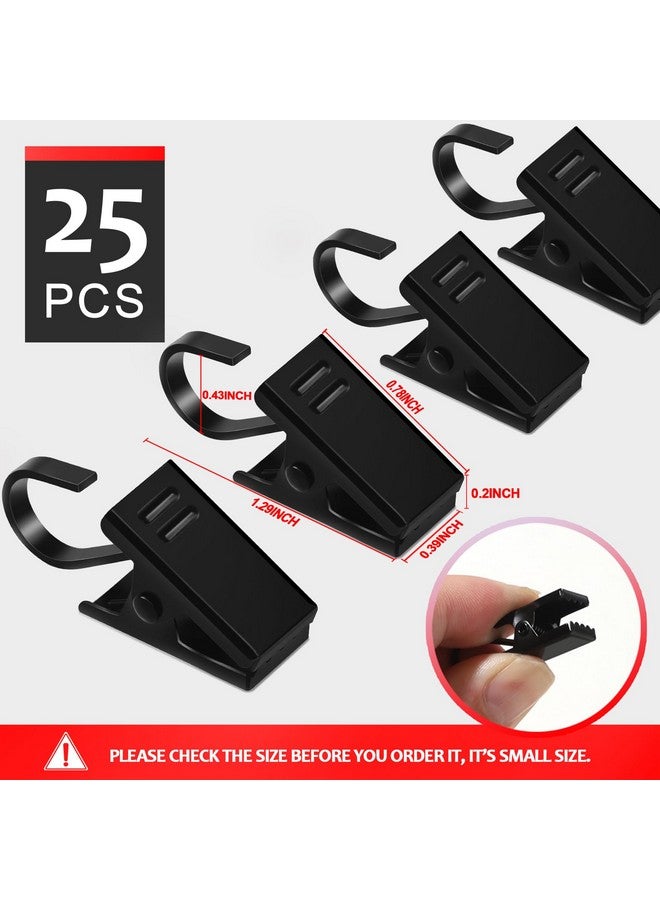 Teenitor Teenitor 25 Pcs Small Curtain Hooks for Drapes, Curtain Clips for Hanging Hooks for Drapes Bows Hat, Curtain Rod Hooks, Stainless Steel S Hooks for Hanging Tent Lights Photo Party Decorations - Image 2