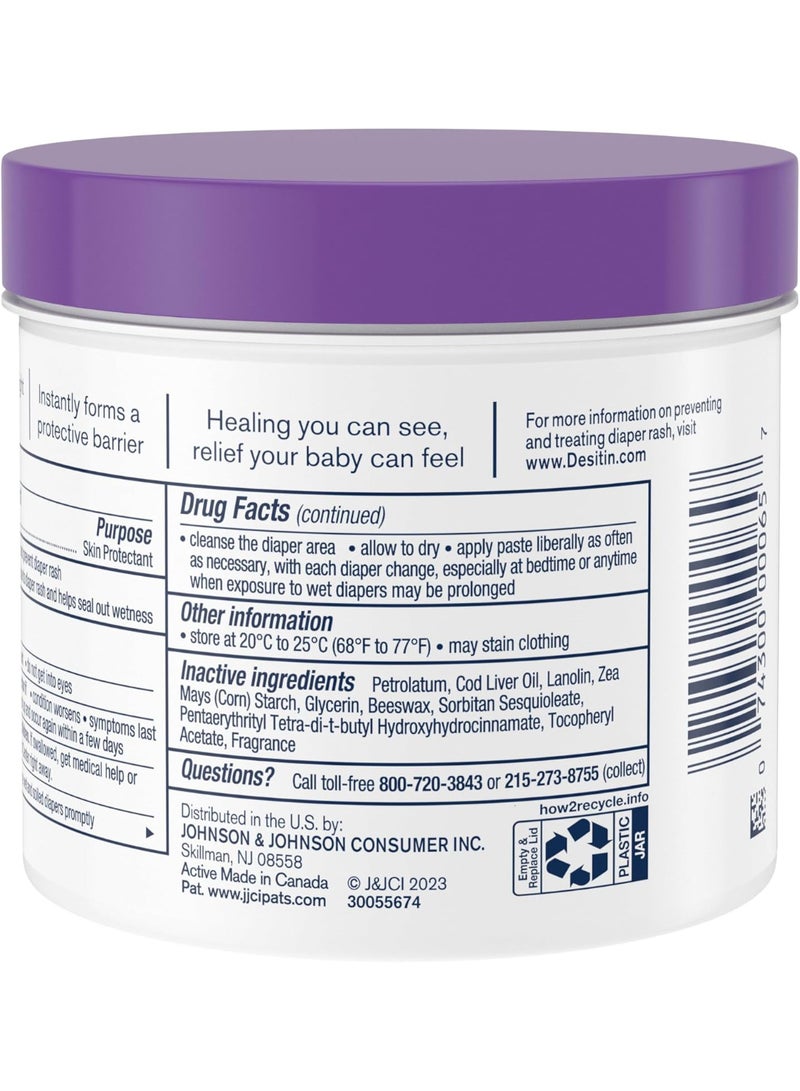 Desitin Maximum Strength Baby Diaper Rash Cream, 40% Zinc Oxide for Treatment, Relief & Prevention, Hypoallergenic, Phthalate- & Paraben-Free Paste, Protects Skin For Up To 12 Hours, 16 oz - Image 2