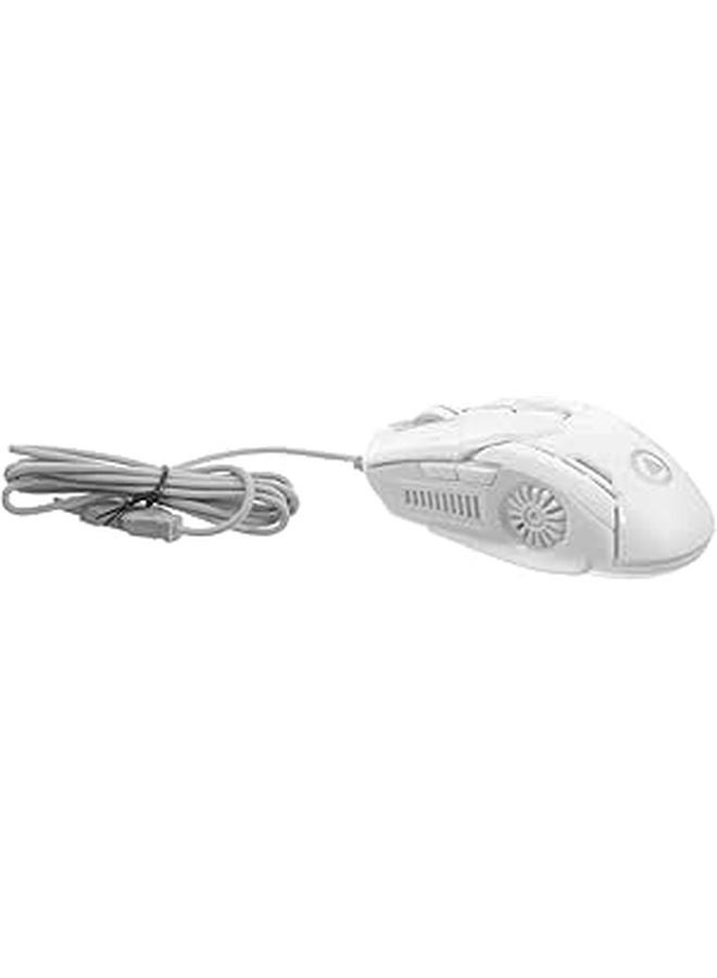 Silent USB Wired Gaming Mouse 6 Button RGB Backlit for PC Laptop Office White - Image 1
