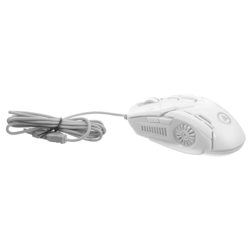 Silent USB Wired Gaming Mouse 6 Button RGB Backlit for PC Laptop Office White - Image 2
