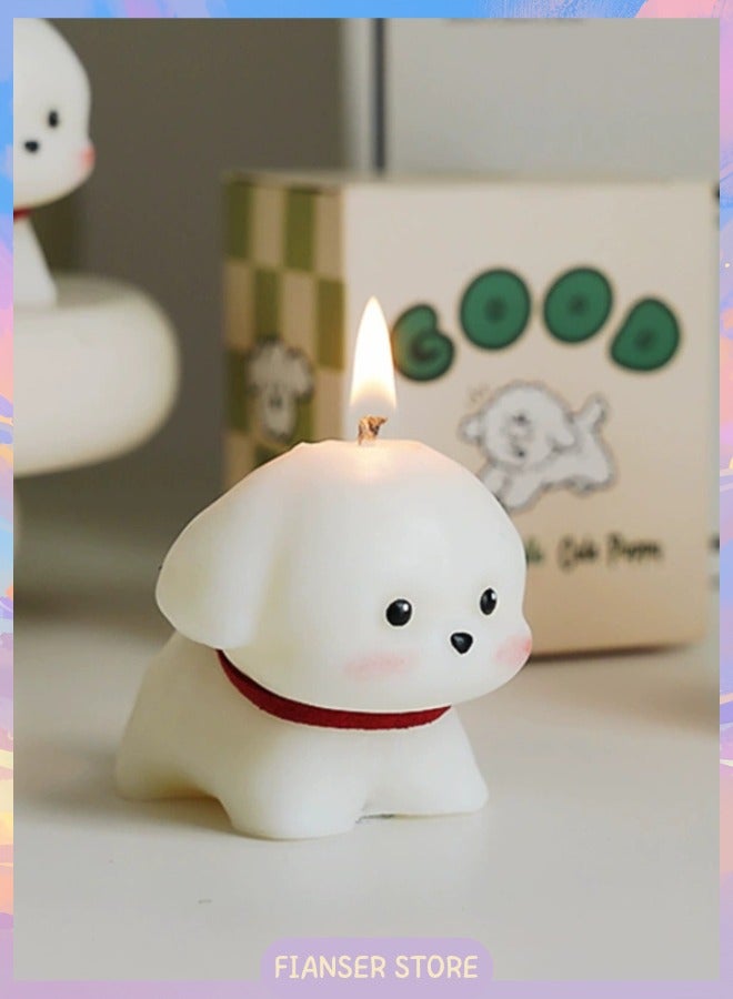 Fianser Candles Handmade Dog Puppy Home Scented 5 Hours Fragrance Aromatherapy Gift Wax Natural Soy Stress Relief Luxury Wedding Bathroom Birthday Yoga Anniversary - Image 1