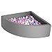 TRENDBOX Ball Pit Kids Ball Pit Memory Foam Ball Pit FanShape Ball Pits for Toddlers Kids Ball Pit Balls NOT Included Dark Gray - Image 2