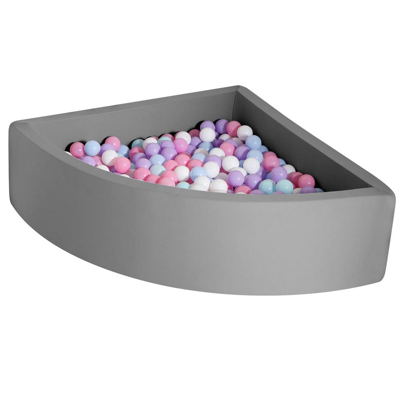 TRENDBOX Ball Pit Kids Ball Pit Memory Foam Ball Pit FanShape Ball Pits for Toddlers Kids Ball Pit Balls NOT Included Dark Gray - Image 3
