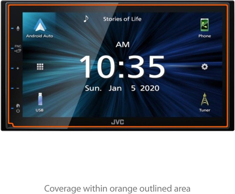 BoxWave Screen Protector Compatible with JVC KW-M560BT - ClearTouch Anti-Glare (2-Pack), Anti-Fingerprint Matte Film Skin for JVC KW-M560BT, JVC KW-M560BT, KW-M56BT, KW-M150BT - Image 2