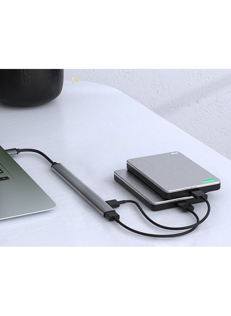 لياوسيسي - وصلة تايب سي الى يو اس بي 7 في 1 منفذ متعدد يو اس بي موزع تحويله usb 2.0 موزع usb 3.0 موزع - Image 1