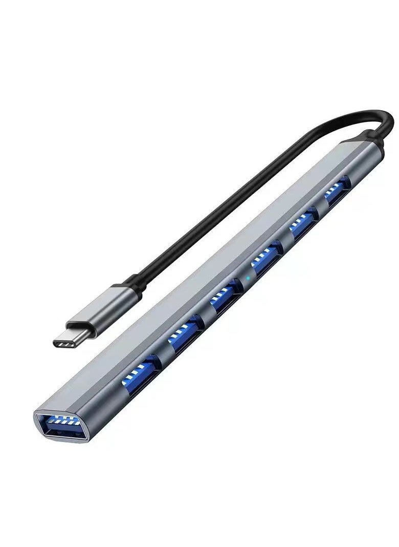لياوسيسي - وصلة تايب سي الى يو اس بي 7 في 1 منفذ متعدد يو اس بي موزع تحويله usb 2.0 موزع usb 3.0 موزع - Image 1
