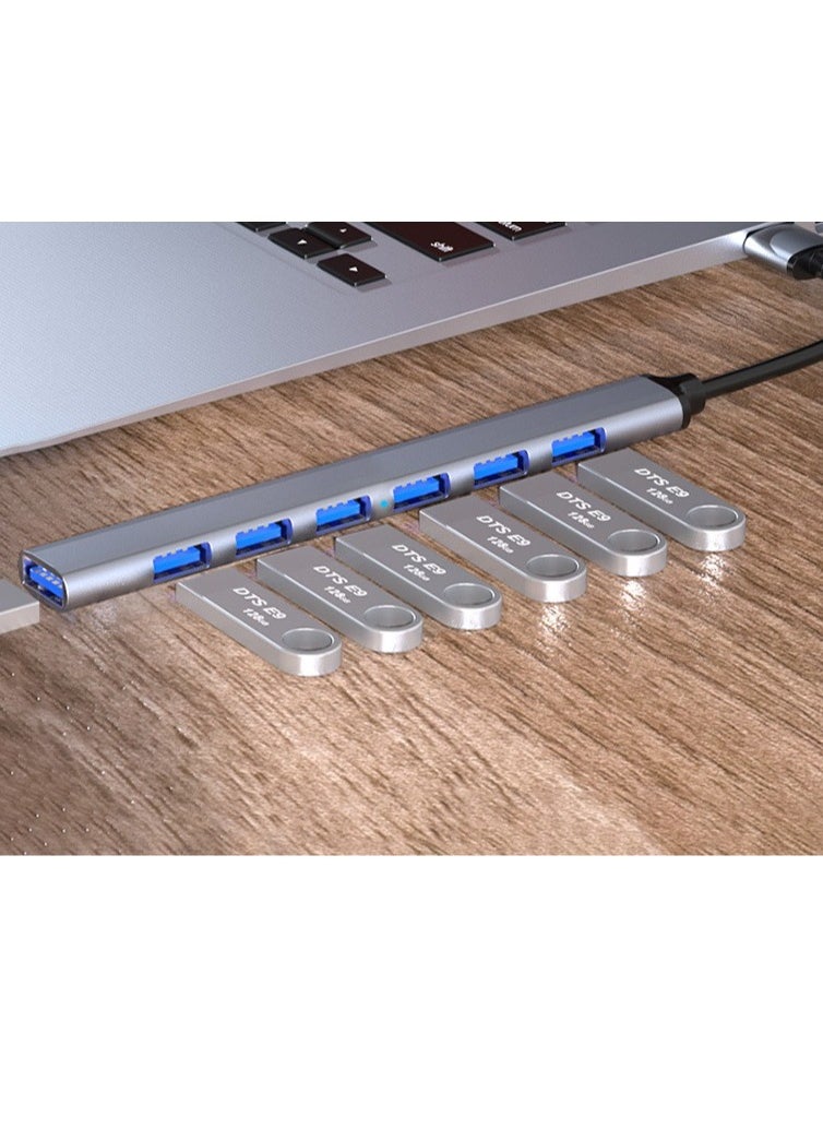 لياوسيسي - وصلة تايب سي الى يو اس بي 7 في 1 منفذ متعدد يو اس بي موزع تحويله usb 2.0 موزع usb 3.0 موزع - Image 1