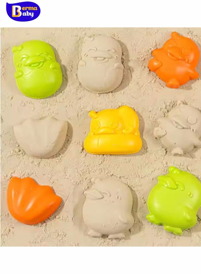 Berma Baby 7PCS Beach Sand Toys Set - Dump Truck Car Toy with Sand Molds for Toddlers Outdoor Play, Collapsible Foldable Buckets Mesh Bag Shovels Castle Animal Mold Sets, Kids Ages Sandbox Toys - Image 5