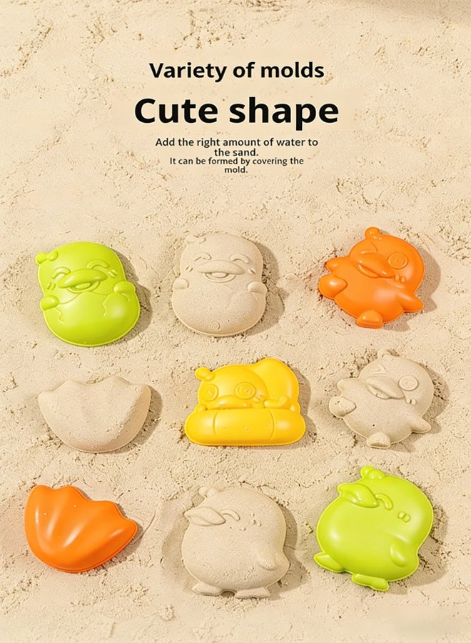 Berma Baby 7PCS Beach Sand Toys Set - Dump Truck Car Toy with Sand Molds for Toddlers Outdoor Play, Collapsible Foldable Buckets Mesh Bag Shovels Castle Animal Mold Sets, Kids Ages Sandbox Toys - Image 5