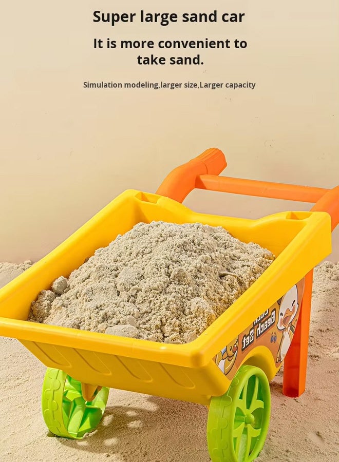 Berma Baby 7PCS Beach Sand Toys Set - Dump Truck Car Toy with Sand Molds for Toddlers Outdoor Play, Collapsible Foldable Buckets Mesh Bag Shovels Castle Animal Mold Sets, Kids Ages Sandbox Toys - Image 4