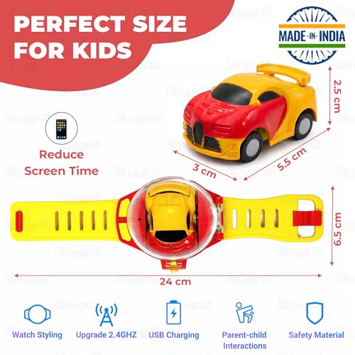 Kidology RC Drift Car with Smoke Effect for Kids & Teens | 1:36 Remote Control Racing Car with LED Lights & Sound | High Speed Drift RC Car for Indoor Outdoor Play (Red) - Image 2