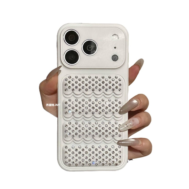 BB Acrylic Protective Case for iPhone 16 / 16 Plus / 16 Pro / 16 Pro Max with Shockproof and Drop Protection plus Shockproof plus Kickstand plus Strong Magnetic in White - Image 1