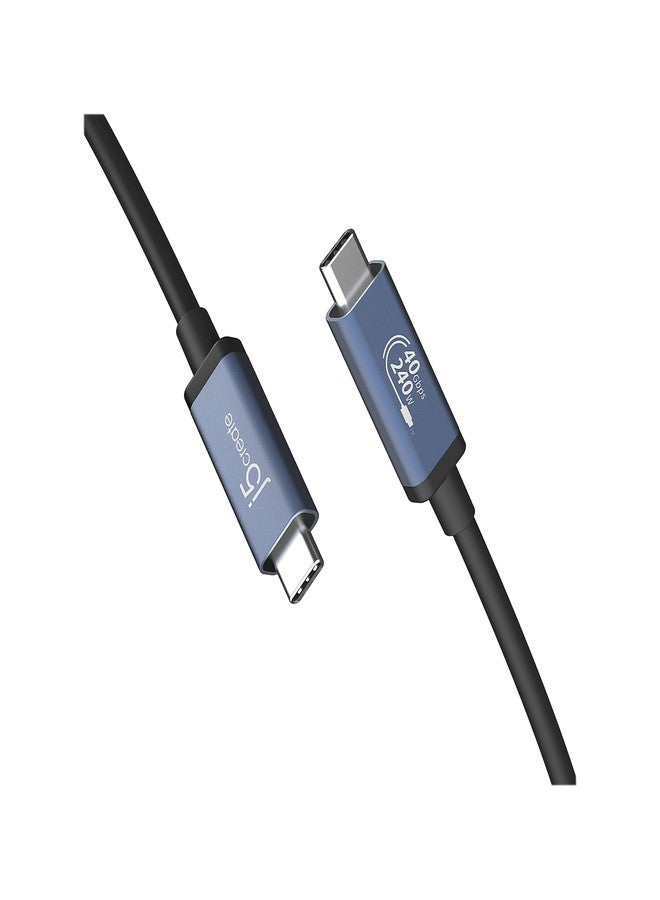 j5create USB 40Gbps 240W USB Type-C Cable, Black/Space Gray, JUC29L08 - Image 2