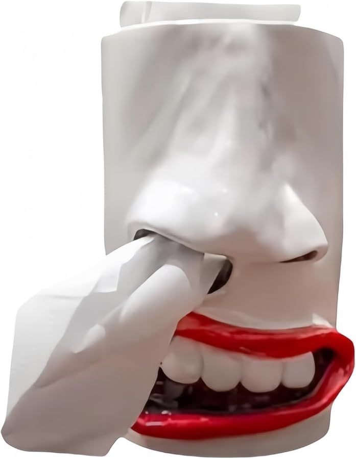 Creative Tissue Box Holder Decorative Resin Nose Tissue Box Cute Desk Decor Humorous Bedroom Office Organizer - Image 1