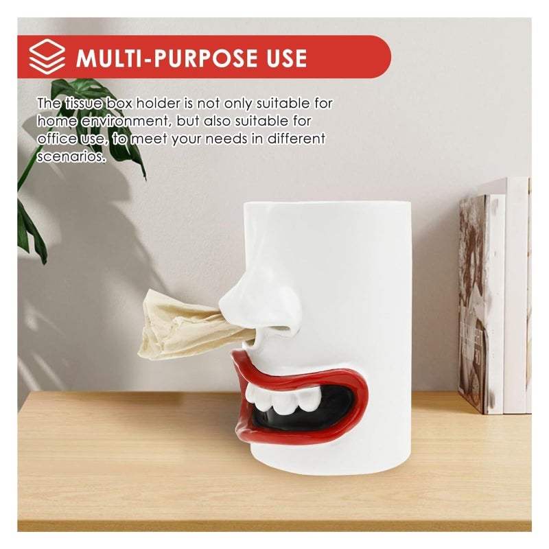 Creative Tissue Box Holder Decorative Resin Nose Tissue Box Cute Desk Decor Humorous Bedroom Office Organizer - Image 5